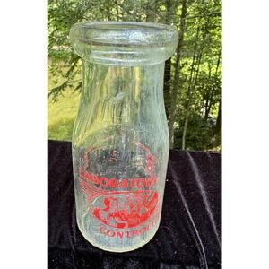 Vintage Pet Milk Half Pint Glass Farm Dairy Milk Laboratory Controlled -A92